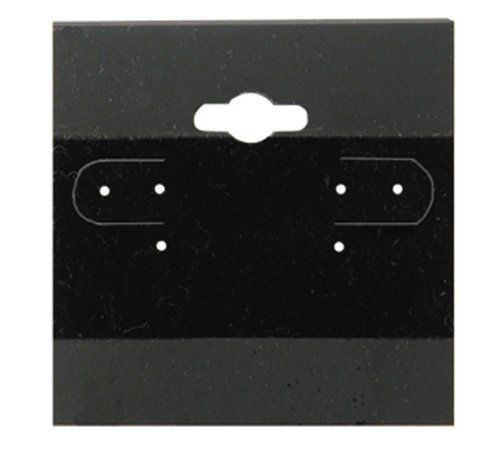 100pc black plain hanging 2&#034; x 2&#034; earring cards with lip jewelry display hang for sale