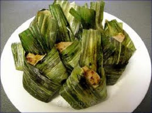 Thailand Food Recipe Kai Ho Bai Toei (Chicken wrapped in Pandanus Leaf) 1l