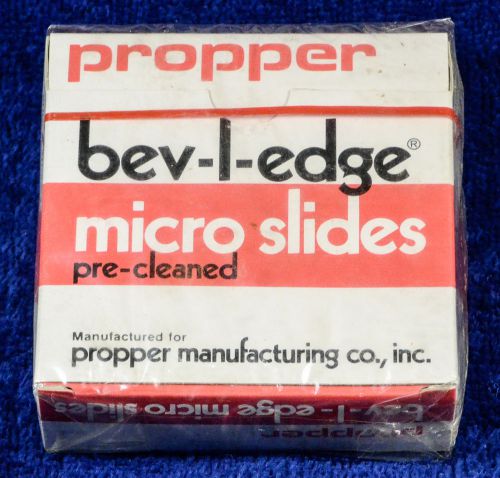 ((O^O)) Vintage Box 72 NEW Propper BEV-L-EDGE DSO Microscope Glass Slides