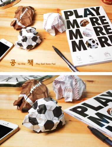 Baseball Soccer Football Paper Notebooks Funny notes paper ball play notes write