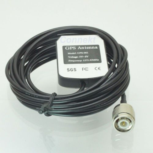 TNC male connector RG174 3M cable mini GPS Active Antenna 1575.42MHz 3-5V