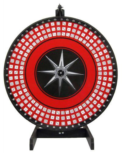 30&#034; Tabletop Dice Wheel includes matching vinyl laydown! Big Six Dice Wheel