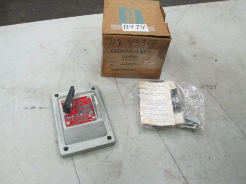 Crouse-Hinds Explosion Proof Switch Cover #DS415A For Toggle Type Switch (NIB)