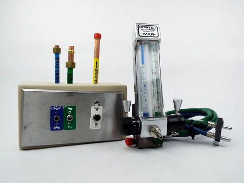 Porter MXR 2000 Dental Nitrous Oxide N2O Conscious Sedation Monitor &amp; Flowmeter