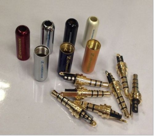 20pcs Gold Plated 3.5mm 4 Pole Male Repair Earphones Jack Plug adapter copper