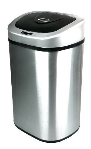 Nine stars dzt-80-4 infrared touchless stainless steel trash can, 21.1-gallon for sale