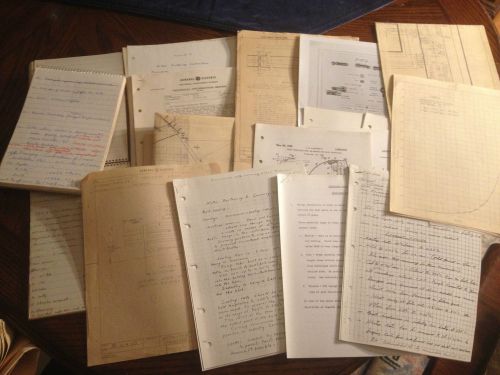 LOT #1 VINTAGE GE SYRACUSE RESEARCH REPORT SCIENTIST PAPERWORK NOTES TECH INFO