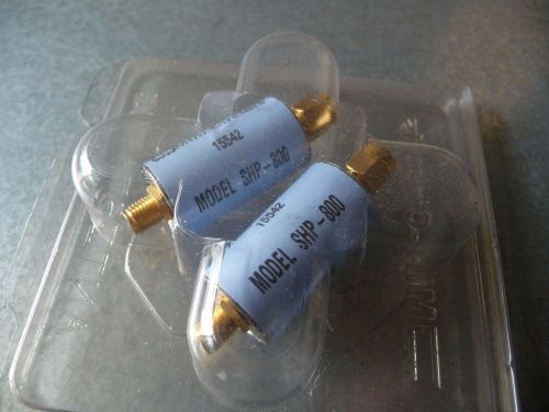 LOT OF 2 MINI CIRCUITS MODEL SHP-800 HIGH PASS COAXIAL FILTER 50? 780-3000 MHz
