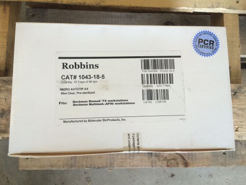 Robbins Cat# 1043-18-5, 50ul Clear, Pre-Sterilized Micro AutoTip AX (960 Tips)