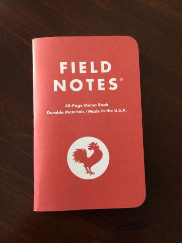 Single Field Notes Memo Tournament of Books January 2015 Limited Edition Rooster