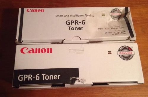 2 Canon Black Toner Cartridge GPR-6 Genuine Factory Sealed IR 2200 3300