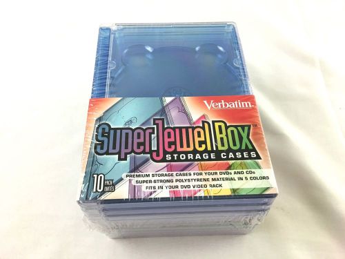 Verbatim Super Jewel Box Colored CD/DVD Cases 5 Colors New/Sealed Case of 10