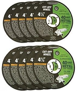 4-1/2 Cut-off Wheels For Metal, Pack Of 10, For Cutting All Ferrous Metals