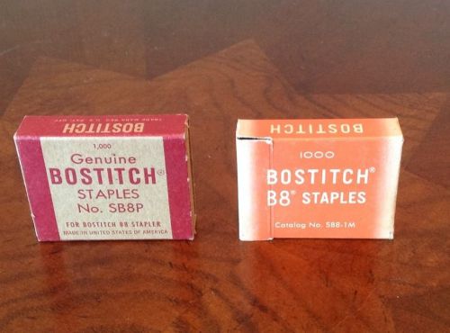 Vintage Bostitch Staples B8 Set of Two Boxes New Old Stock