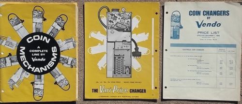1968 Vendo Vending Coin Changers Mechanisms Catalog Price List Vari-Price