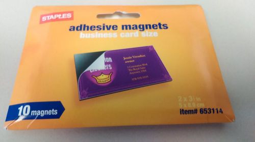 Staples adhesive magnets business card size 50 pack FREE SHIPPING