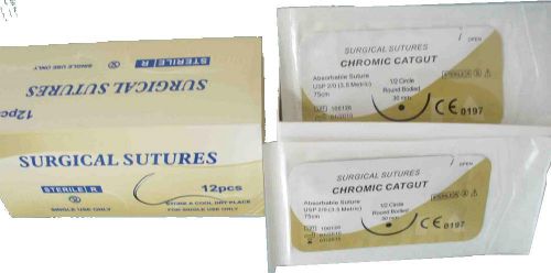 SURGICAL SUTURES CHROMIC CAT GUT EMERGENCY FIRST AID SURVIVAL TACTICAL #300C