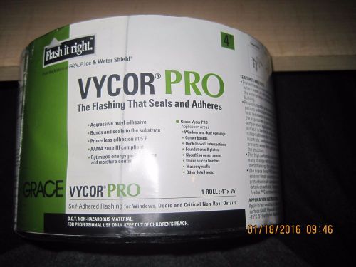 Grace Vycor Pro Flashing 4&#039;&#039; x 75&#039; For Windows &amp; Doors 164-05-11.