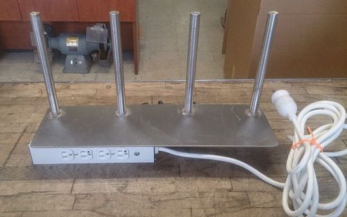 Stainless Steel Four Pump Carrier for IV Pole with 4 Outlet Power Strip, Baxter?