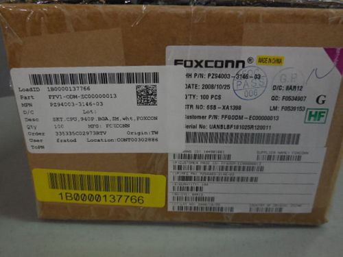 100 PCS FOXCONN PZ94003-3146-03 CPU CONNECTORS 940P BGA