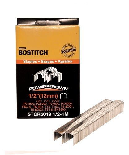 BOSTITCH STCR50191/2-1M 1/2-Inch by 7/16-Inch Heavy-Duty PowerCrown Staple