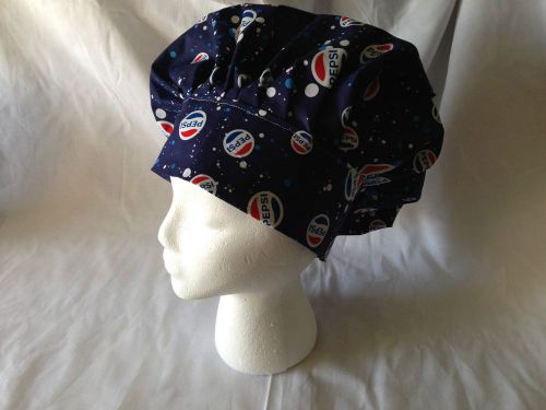 Blue Pepsi Cola Fizz  Chef hat, one size fits most velcro back closure