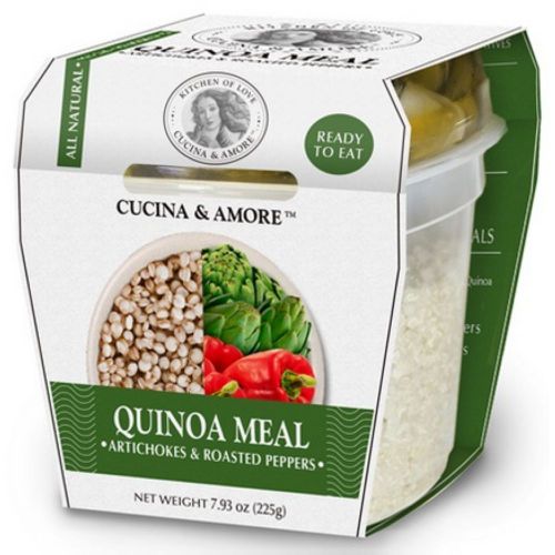 New ! 6 X 7.9 oz  Cucina and Amore Artichoke and Roasted Peppers Quinoa Meal