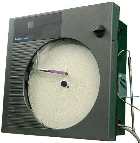 HoneyWell DR4200GP1 Temperature Circular Chart Recorder w/Probe