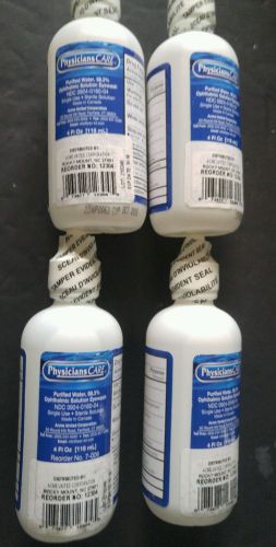 PhysiciansCare First Aid Disposable Eye Wash 4 oz lot of 4