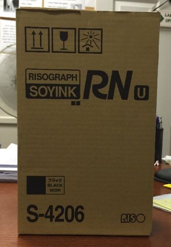 Genuine Riso S-4206 Risograph Soyink RNu Black Ink ** NEW IN BOX **