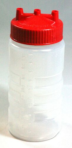 New vollrath traex tri-tip squeeze bottles 3316-13tt red clear 16oz. nsf 1 case for sale