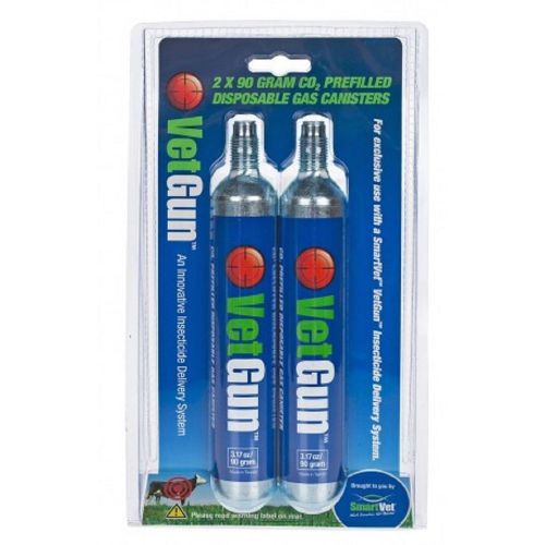 Vetgun 90g co2 cartridge 2 pack cattle insecticide us with vetgun vetcaps for sale