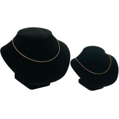 2 Black Velvet Necklace Displays