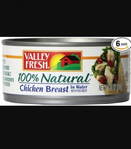 10 Valley Fresh 100% Natural Chicken Breast, 10 Ounce Can, With Rib Meat, Saving
