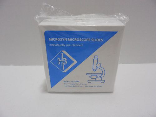 Microsyn Microscope Slides # 3500 3&#034; x 1&#034; Plain Slide 2950WF-602571T Pre-Cleaned