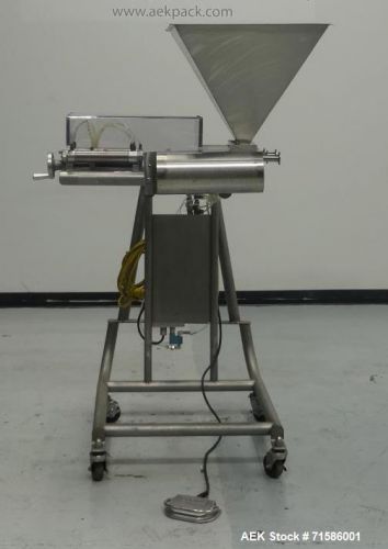 Used- Hinds-Bock Model P-02 Piston Filler. Capable of running at speeds of appro