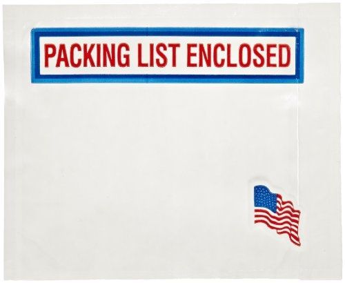 NIFTY Nifty Products PPE6AF Packing List Envelope, American Flag Imprint