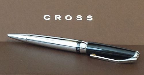 CROSS ballpoint pen model SYDNEY (black and chrome) black ink NEW with box