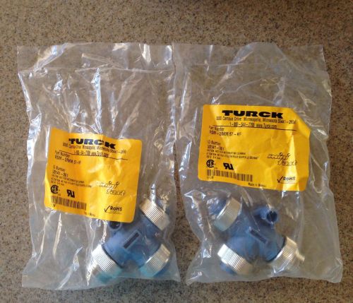 2 new factory sealed turck rsm-2rkm 57 diagnostic tee mini fast connector for sale