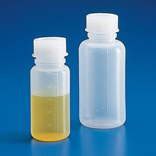 Globe Scientific 601608-10 LDPE Wide Mouth Flexible Round Bottle with