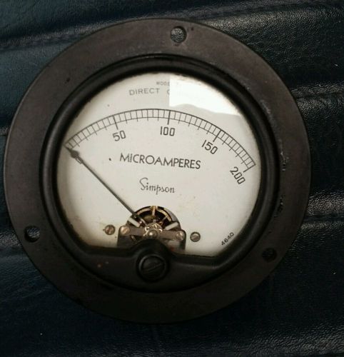 Simpson Electric Volts Meter Model 27 Vintage Steampunk 3 1/2 in. Across