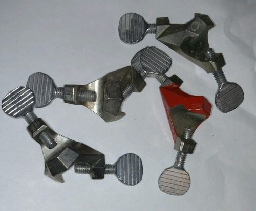 Lot of 4 Fisher Castaloy Lab Pole Stand Clamp ~90 Degree Right Angle Clamps