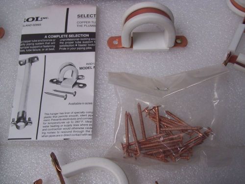 ( 29 ) AMTROL INSO-GLIDE CLIPS 1 -1/4&#034; TUBE PIPE HANGERS W/ COPPER CLAD NAILS