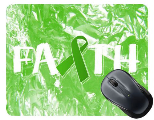 Gallbladder Cancer Awareness Faith Ribbon Square Mouse Pad