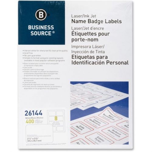 Business Source Laser/Inkjet Name Badge Label