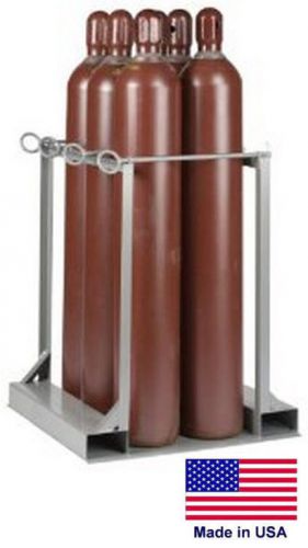 CYLINDER STAND PALLET for LP Propane Welding Gases Compressed Air - 6 Tank Cap