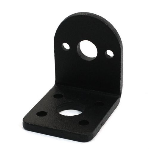 Black metal l shaped mounting bracket holder for 25mm gear motor t1 for sale