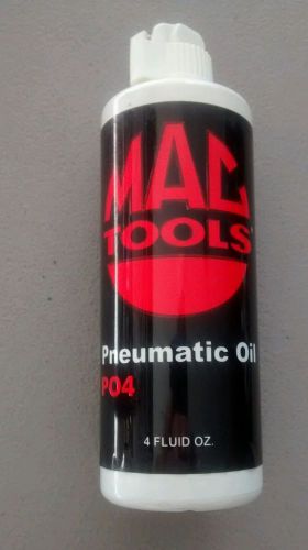 Mac tools po4 pneumatic oil 4 oz. bottle for all  air tools new condition! for sale