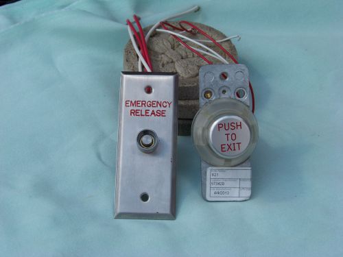 LOT OF 2 PNEUMATIC EMERGENCY RELEASE EXIT BUTTONS ACCESS CONTROL