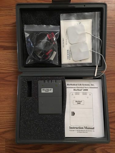 BioMedical Life Systems BioMed 2000 Electro Nerve Stimulator TENS w/Case